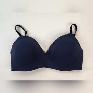 MAIDENFORM Women’s Intimates Wirefree Bra Navy Size Large DM7681